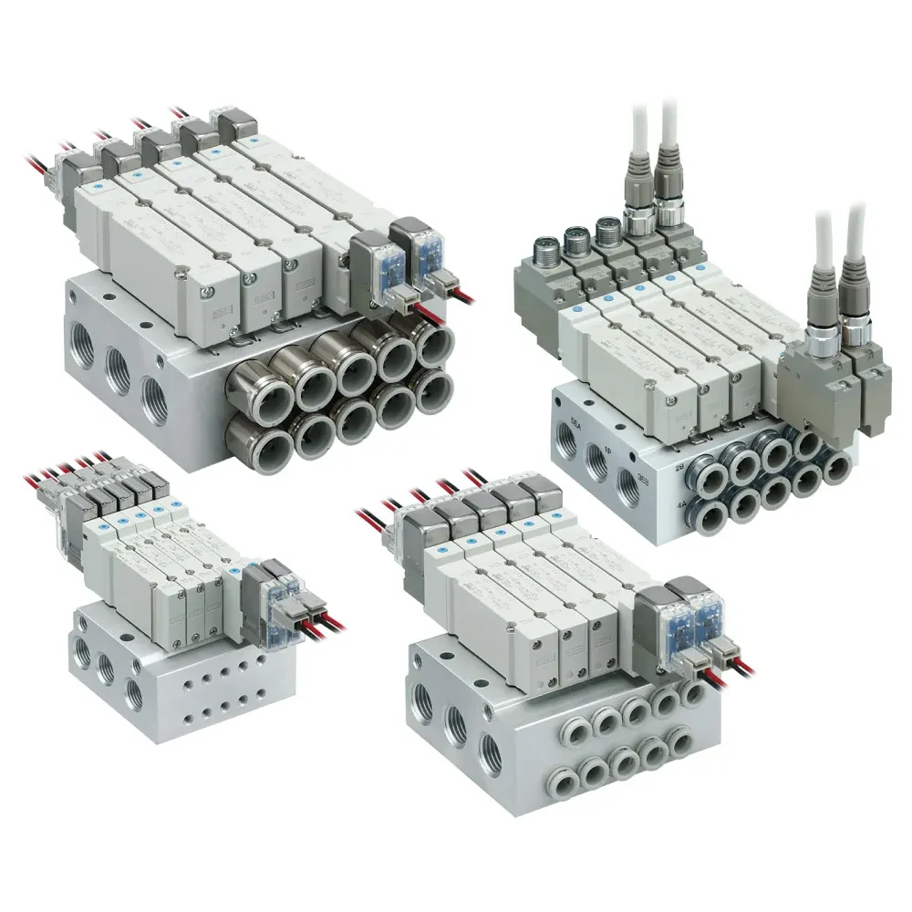 Van điện từ 5 cổng nhỏ gọn cấp khí qua base - JSY1000/3000/5000